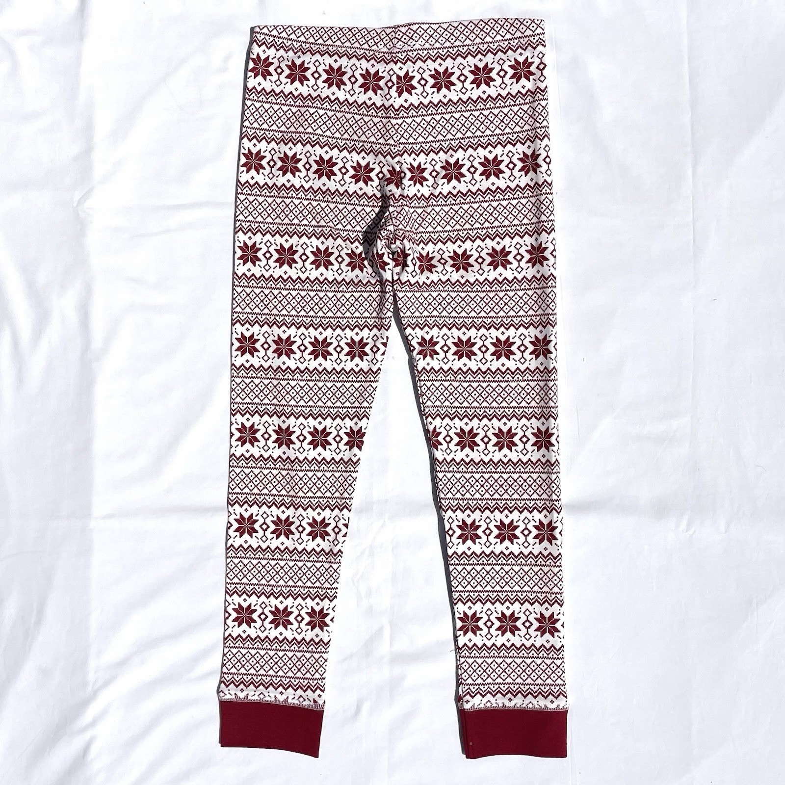Restoration Hardware Baby & Child Fair Isle Pajama Set Unisex Kids 7 Red Cotton — image 3 of 5
